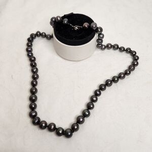 Peacock Black Pearl Necklace